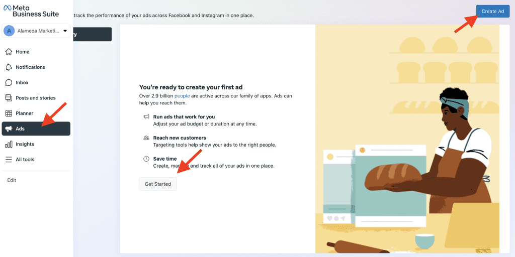 Add new Ad on Meta's platform
