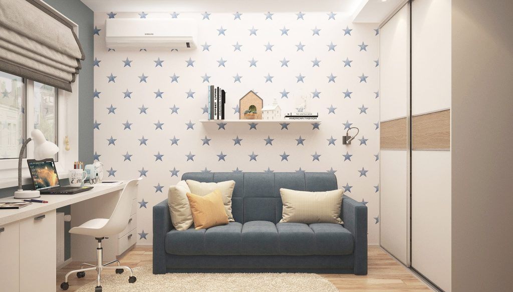 Decorated baby boy room with top furniture
