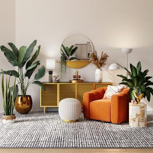 Squared pic of room with furniture