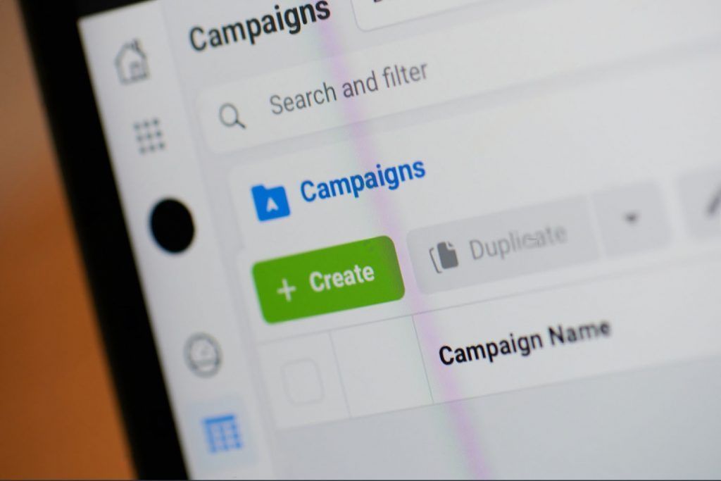screenshot when creating a facebook campaign