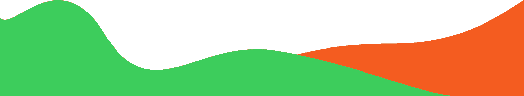 green and orange waves