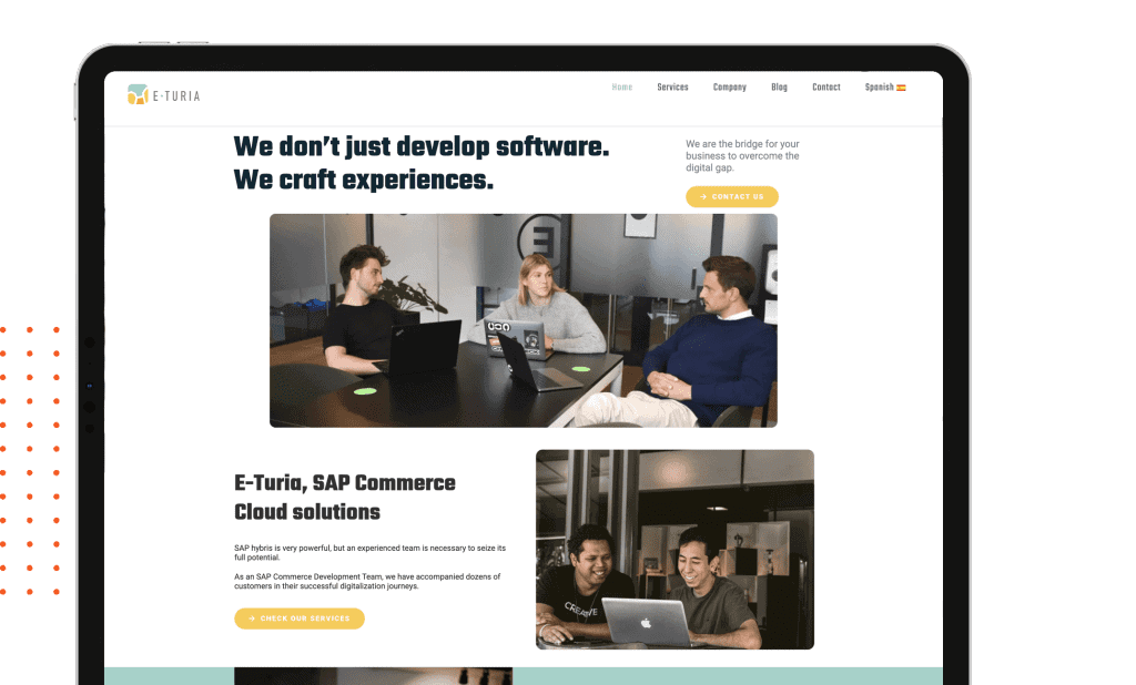 Web de ejemplo de Alameda Marketing, cliente Eturia (eturia.co)